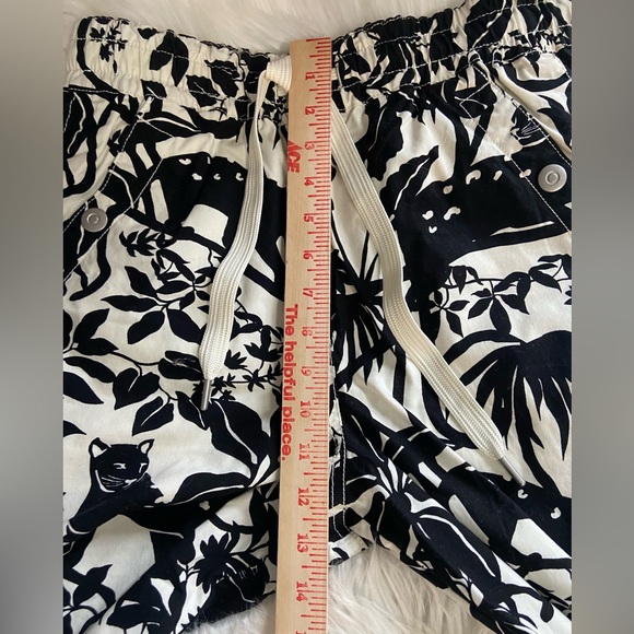 Maeve Anthropologie Black and White Floral Joggers - Picture 7 of 11
